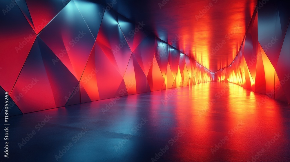 Poster abstract 3d rendering of geometric background futuristic modern desig