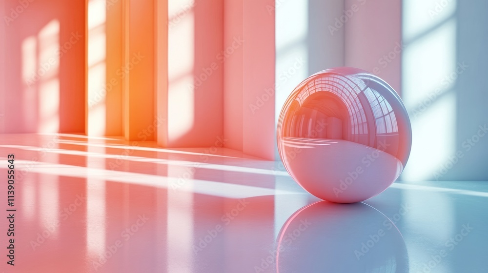 Poster abstract 3d rendering of geometric shape minimalistic composition modern background design with poly