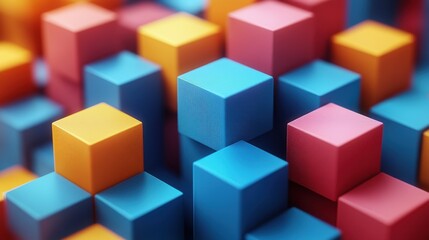 Obraz premium abstract 3d rendering of geometric shapes modern background with simple forms minimalistic design with cubes for poster cover branding banner placar