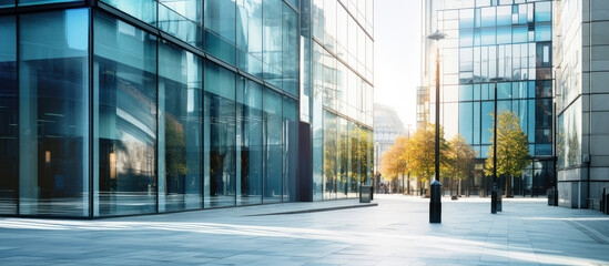 Sunny Day in Contemporary Business Quarter