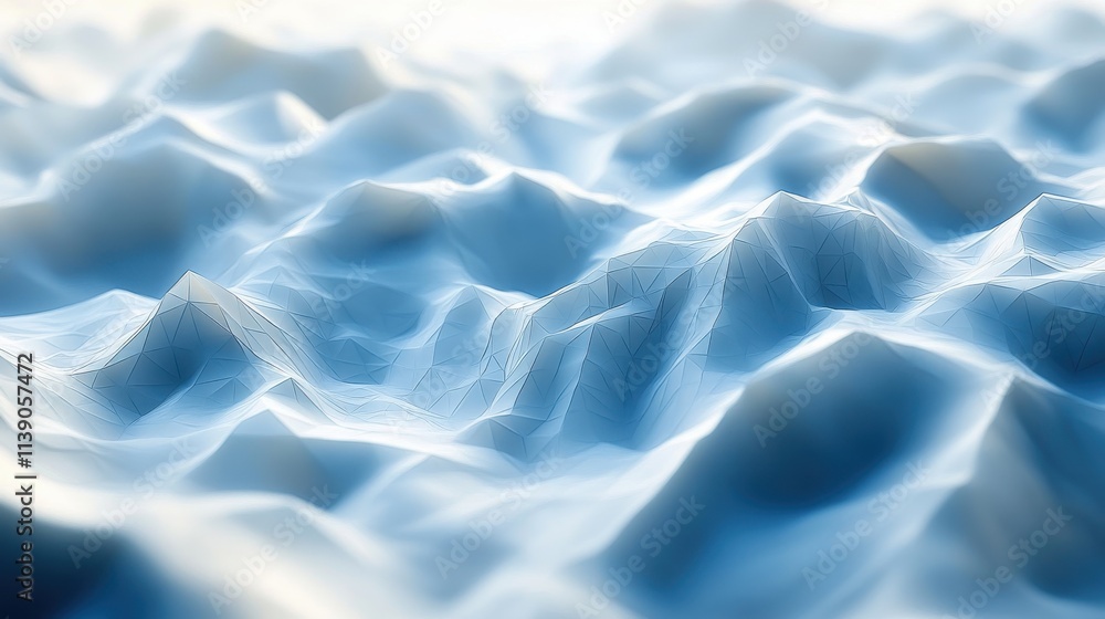 Aufkleber abstract 3d rendering of low poly surfa