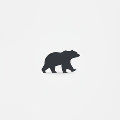 Fototapeta premium Walking bear silhouette.