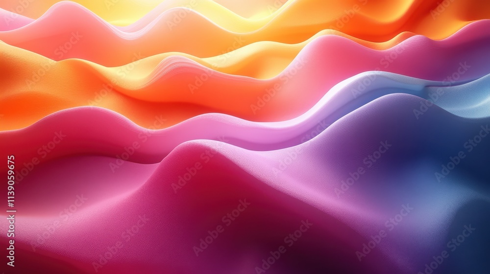 Poster abstract animation 3d render of a colorful background seamless looped vide