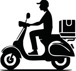 Food delivery Courier Service Food delivery, Delivery man, food, service Vector