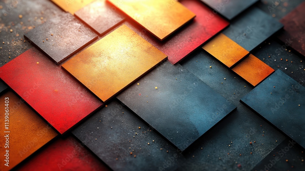 Poster abstract background design colorful composition with geometric shape