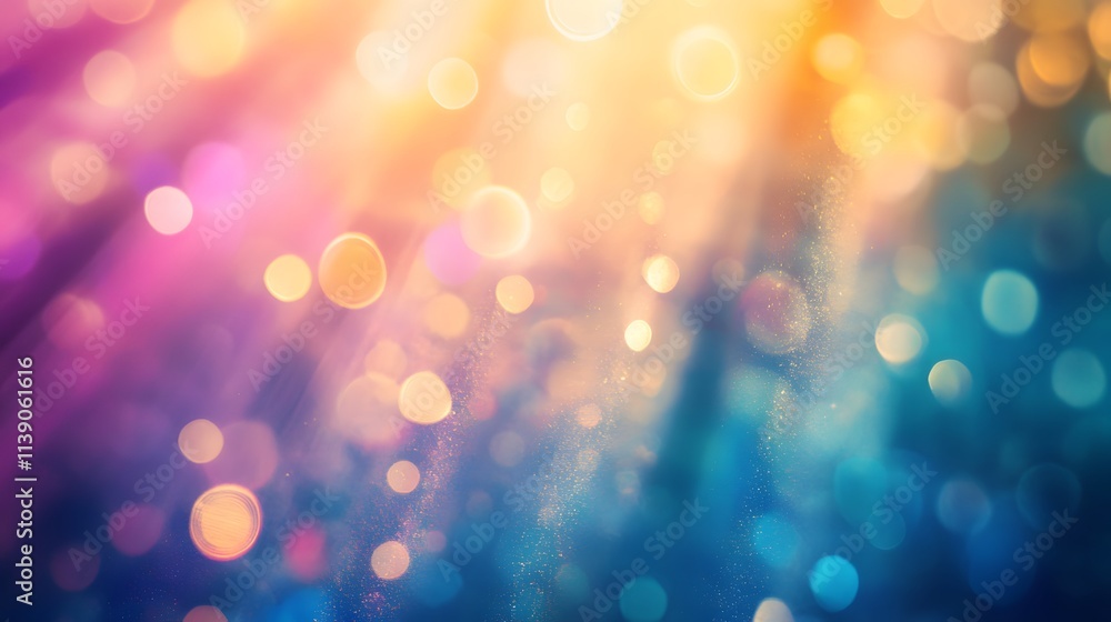Poster abstract colorful bokeh background with sparkling lights