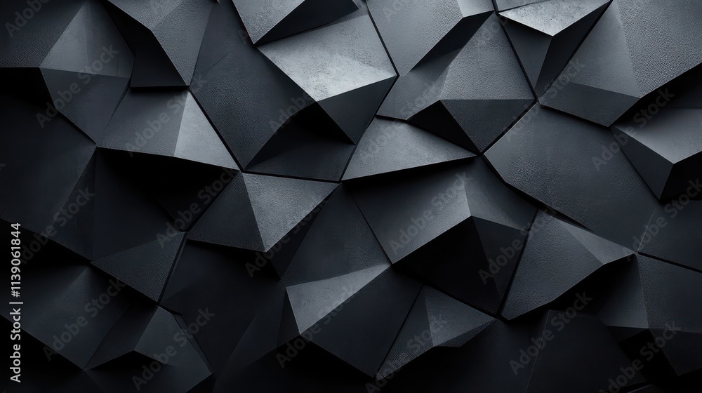 Poster abstract background design dark geometric shapes 3d rende