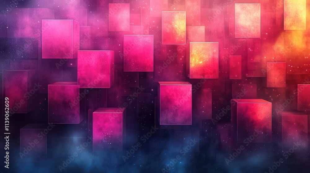 Poster abstract background design modern pattern with cubes illustratio