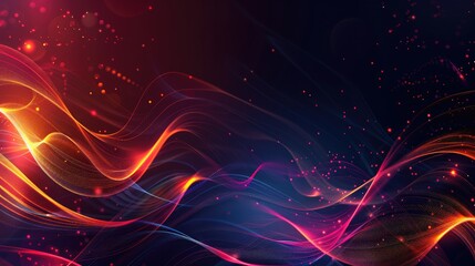 Fototapeta premium Abstract Colorful Wavy Light Streaks