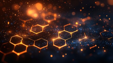 abstract background design with hexagons illustratio