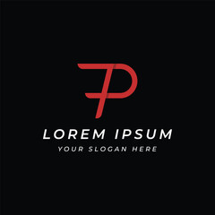 Fototapeta premium Initial P logo template design with geometry.Logo for business, business card, brand and identity.
