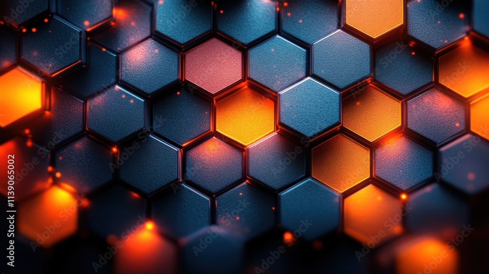 Poster abstract background modern pattern with hexagons illustratio