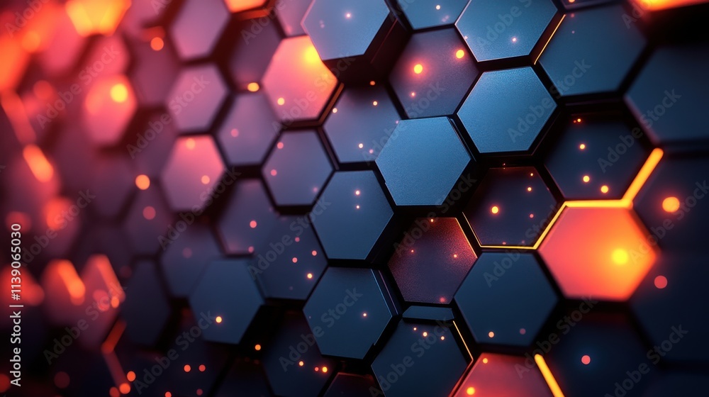Poster abstract background modern pattern with hexagons illustratio