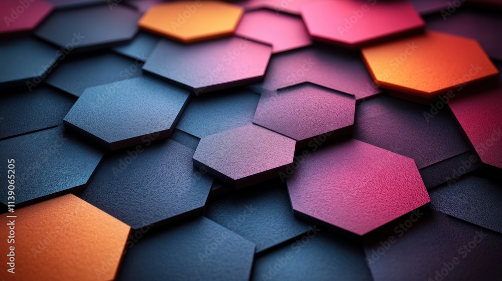 Aufkleber abstract background modern pattern with hexagons illustratio