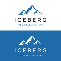 Antarctic iceberg logo template design, with a simple concept.