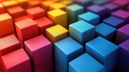Obraz premium abstract colorful cube 3d rende