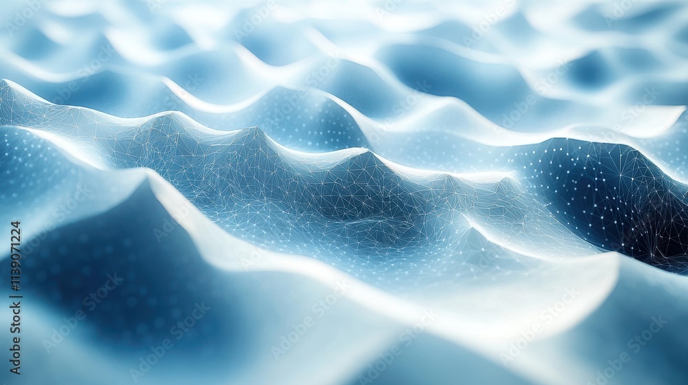 Poster abstract polygonal structure 3d rende