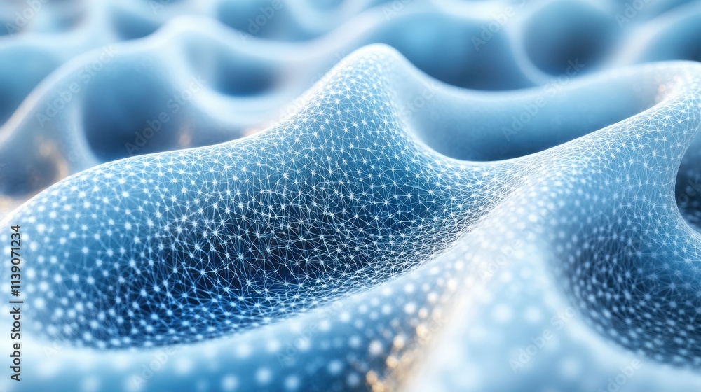 Poster abstract polygonal structure 3d rende