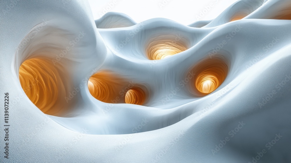 Poster abstract shape design 3d render modern backgroun