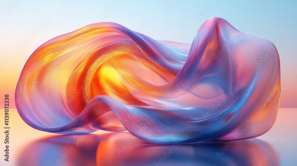 Poster abstract shape design 3d render modern backgroun