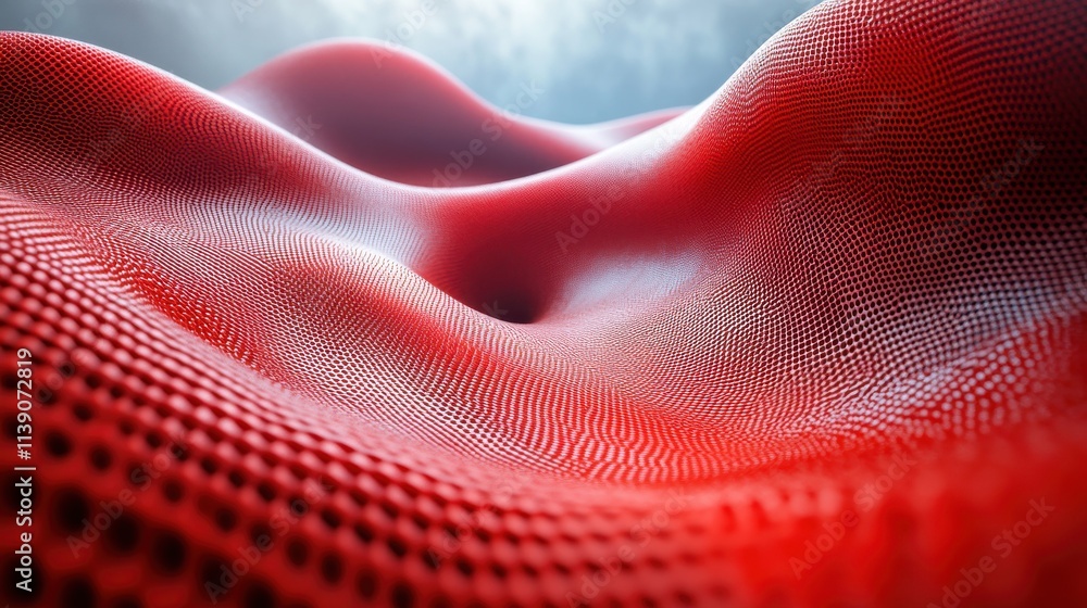 Poster abstract structure red background design 3d rende