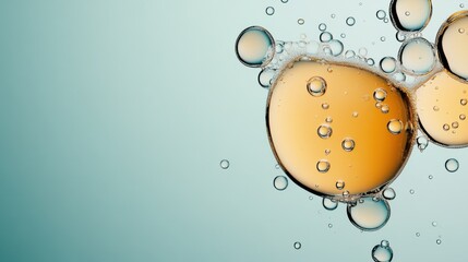 Bubbling Orange Drink Abstract Background Beverage Photography Clean Environment Close-Up Perspective Refreshing Concept