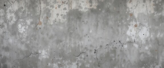 Obraz premium Aged concrete wall with visible cracks and discoloration, showcasing a rustic texture.