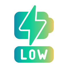 low battery Gradient icon