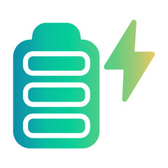 Obraz premium battery full Gradient icon