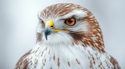 Fototapeta premium close up of hawk stock photo isolated on a white background hawk