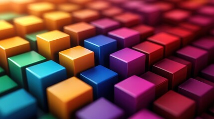 Obraz premium colorful blocks 3d rende