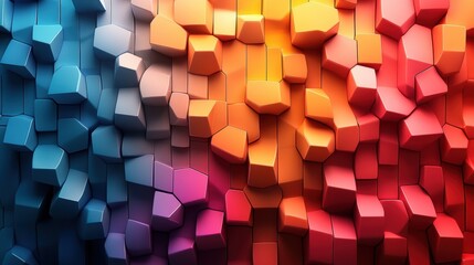colorful geometric design 3d rende