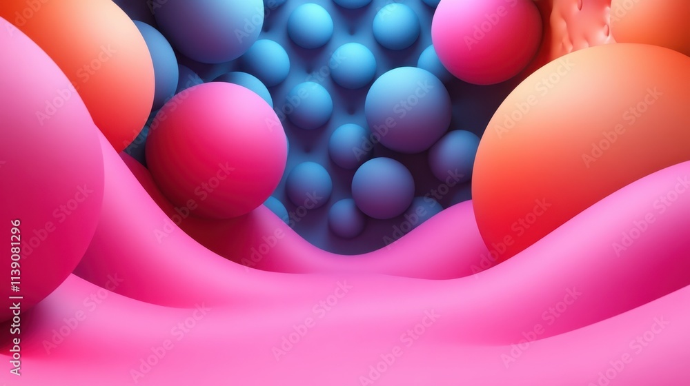 Aufkleber geometric background design with abstract shapes 3d rende