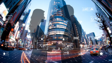 High-tech business deal concept