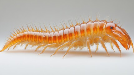 Obraz premium illustration of a centipede isolated on a white background centipede