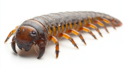 illustration of a centipede isolated on a white background centipede