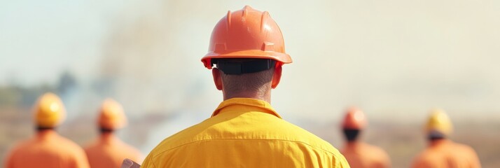 Professional Firefighter Leading Community Wildfire Safety Meeting