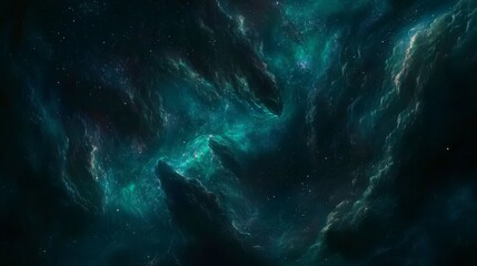 Fototapeta premium Ethereal Dreamscape of Cosmic Clouds in Deep Space with Vibrant Colors and Twinkling Stars Reflecting the Beauty of the Universe Beyond Our Imagination