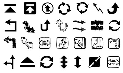 Arrow sign icon collection