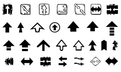Arrow sign icon collection