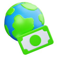 world 3d render icons