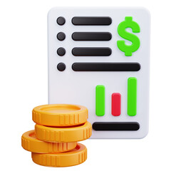 finance 3d render icons