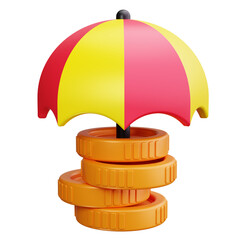 insurance 3d render icons