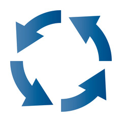 Business Blue Gradient Cycle Diagram Arrow Clipart