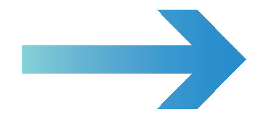 Clip art of right-pointing arrow in business blue gradient.