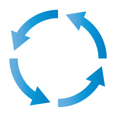 Business Blue Gradient Cycle Diagram Arrow Clipart