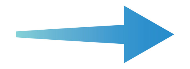 Fototapeta premium Clip art of right-pointing arrow in business blue gradient.