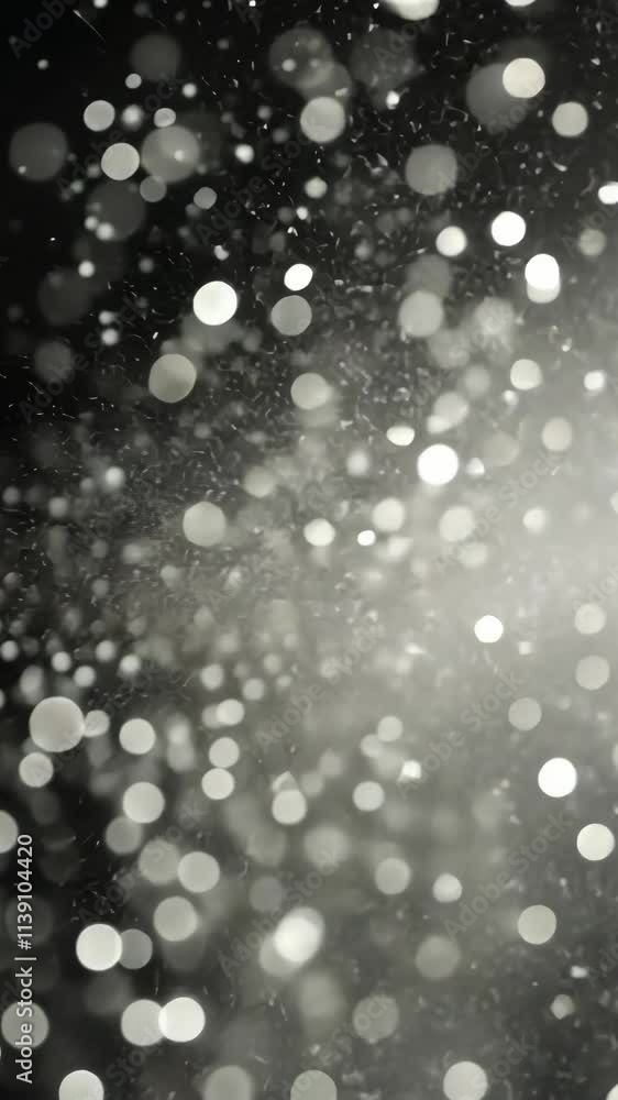 Poster light particles dance gracefully in a dark atmosphere creating a magical effect during a winter even