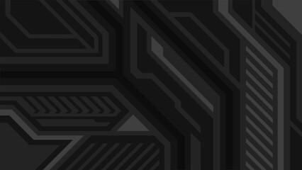 Monochrome horizontal cover. Technological futuristic background for presentation, social media.