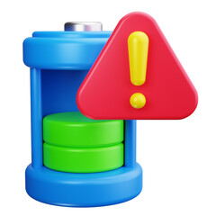 battery 3d render icons